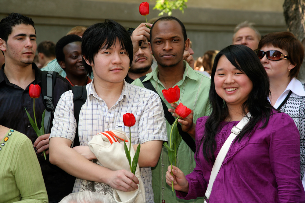 У университетской Стелы Памяти прошел 25-й традиционный митинг, посвященный юбилею Великой Победы