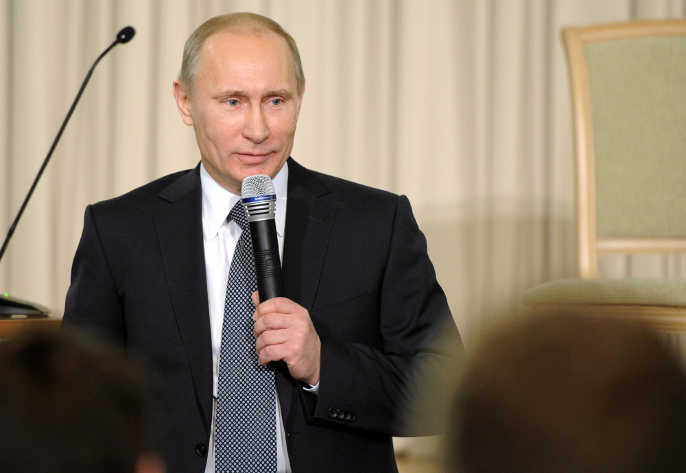 Преподаватель юрфака ТулГУ встретился с кандидатом в президенты В. Путиным